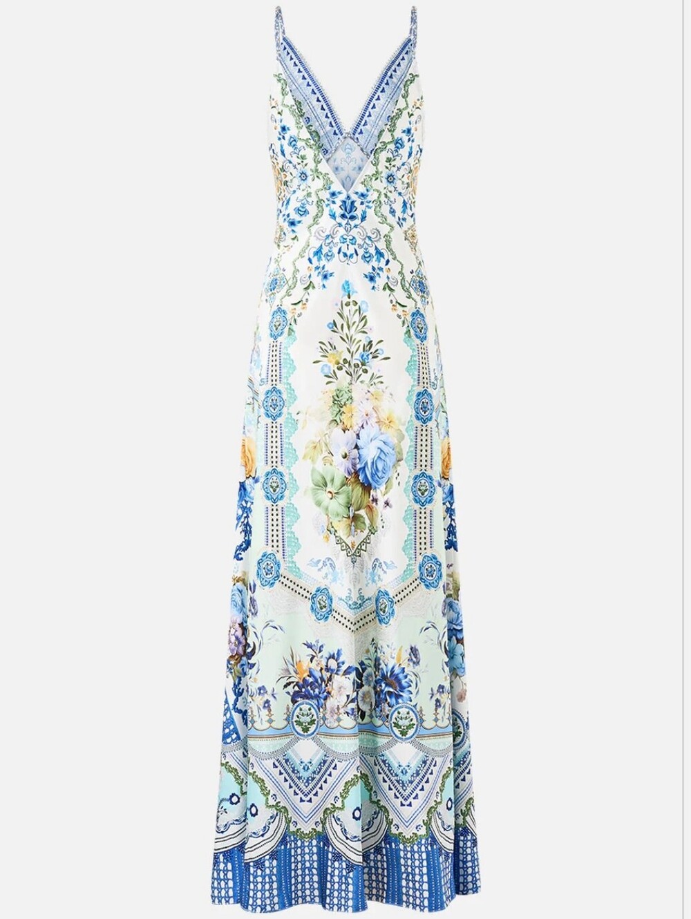 Camilla v neck full length bias slip dress In My homespun heart - Picture 5 of 13